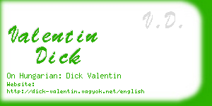 valentin dick business card
